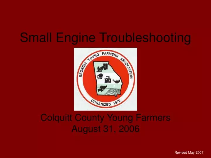 small engine troubleshooting