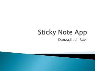 Sticky Note App