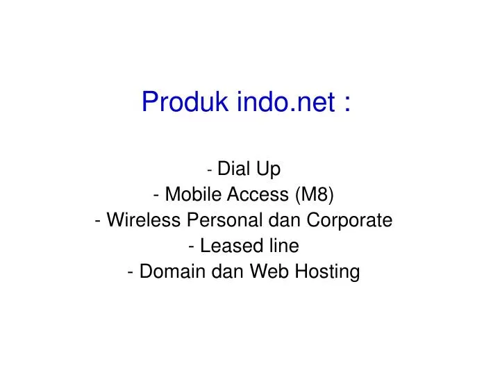 produk indo net