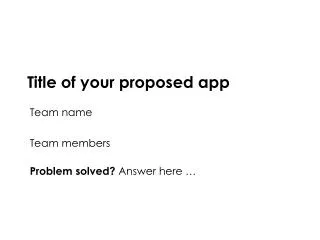 title of your proposed app