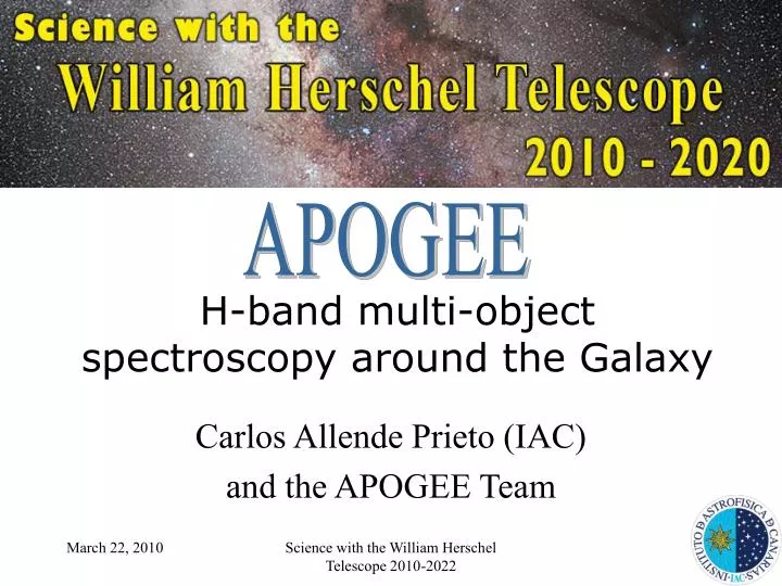 h band multi object spectroscopy around the galaxy
