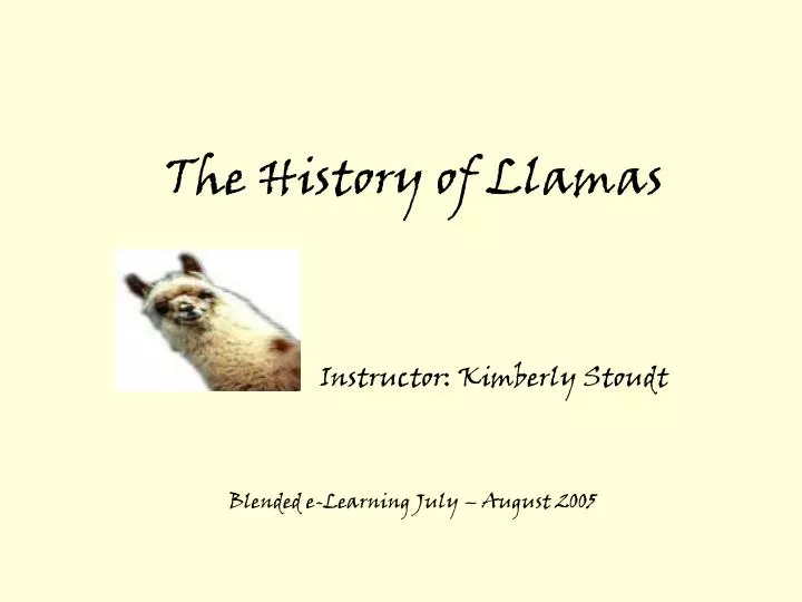 the history of llamas