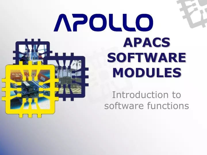 apacs software modules