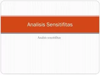 analisis sensitifitas
