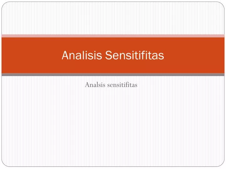 analisis sensitifitas