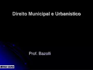 direito municipal e urban stico