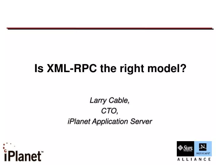 is xml rpc the right model