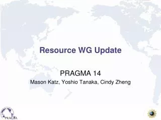 Resource WG Update