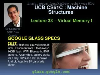 Google glass specs out