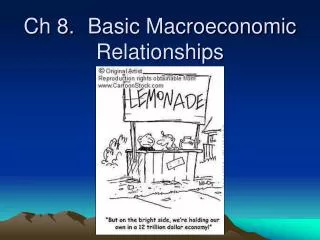Ch 8.	Basic Macroeconomic Relationships