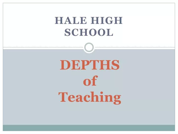 depths of teaching