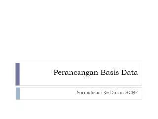 perancangan basis data