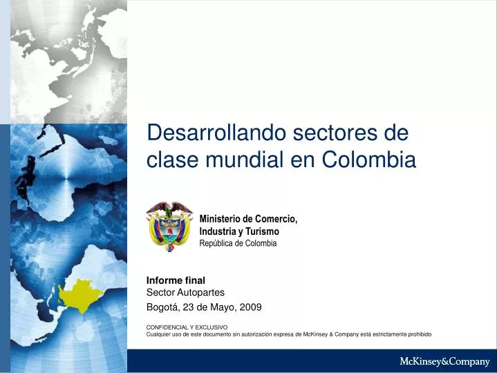 desarrollando sectores de clase mundial en colombia