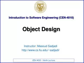 Introduction to Software Engineering (CEN-4010)