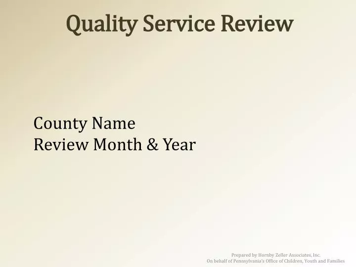 quality service review