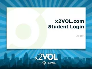 x2VOL Student Login July 2014