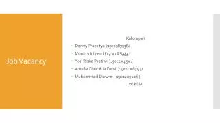 job vacancy