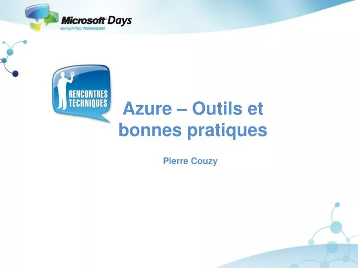 azure outils et bonnes pratiques