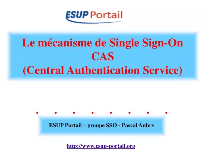 le m canisme de single sign on cas central authentication service