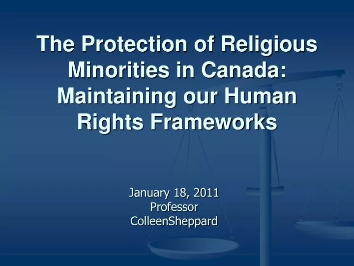 the protection of religious minorities in canada maintaining our human rights frameworks