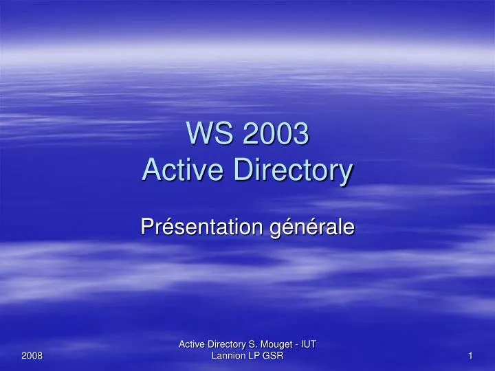 ws 2003 active directory