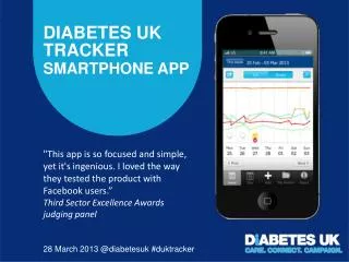 Diabetes UK Tracker Smartphone app