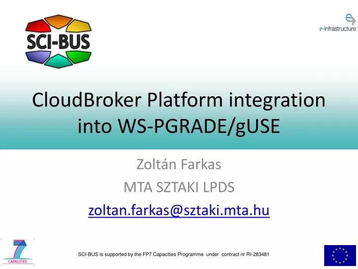 cloudbroker platform integration into ws pgrade guse