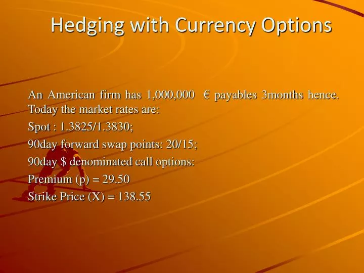 hedging with currency options