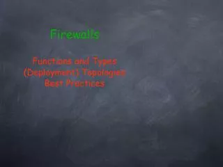 Firewalls