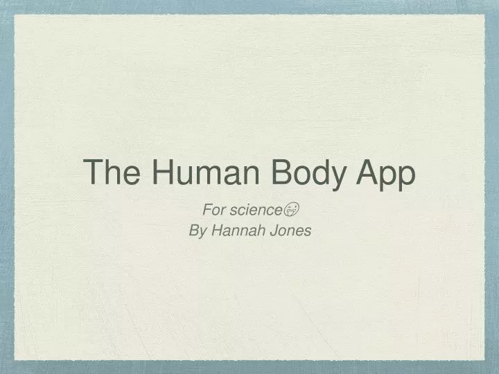 the human body app