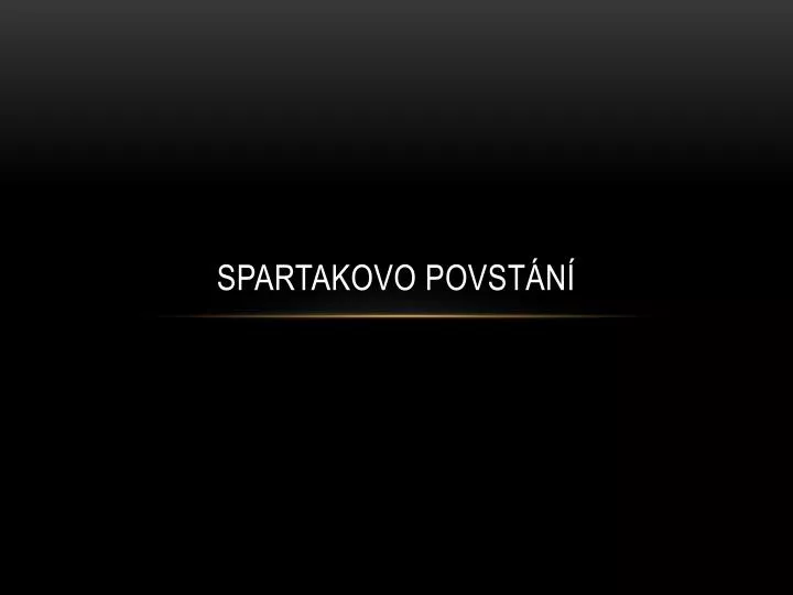 spartakovo povst n