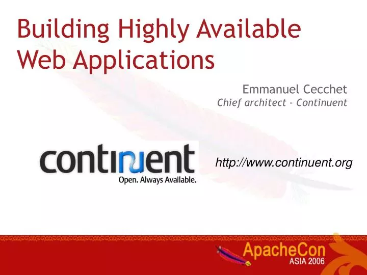 building highly available web applications