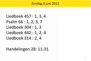 zondag 3 juni 2012
