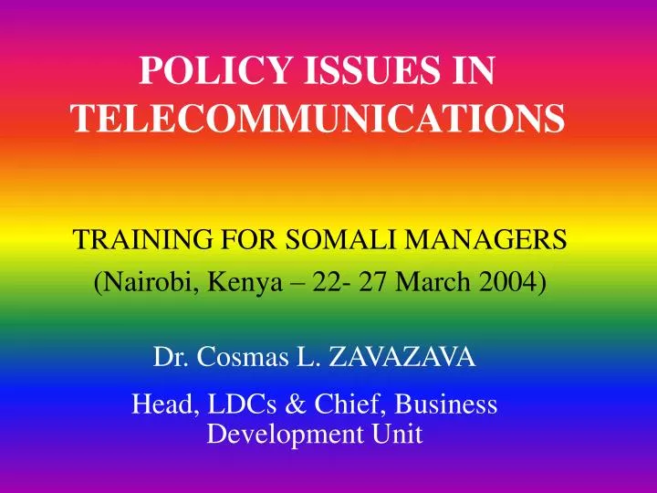 policy issues in telecommunications