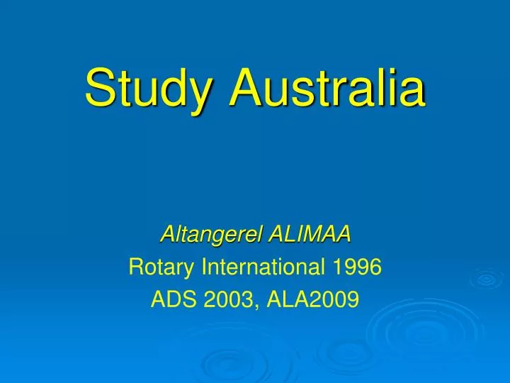 study australia