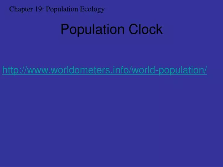 population clock
