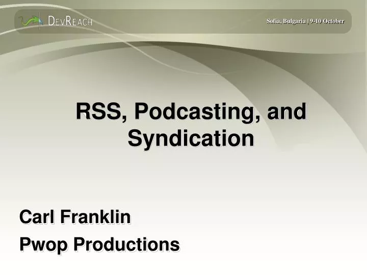 rss podcasting and syndication