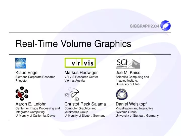real time volume graphics