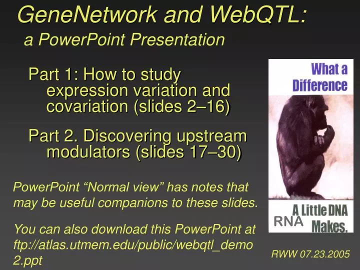 genenetwork and webqtl