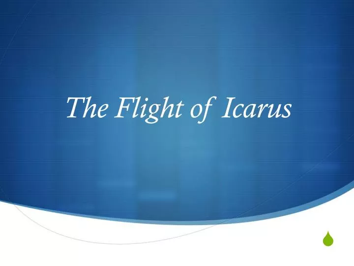 the flight of icarus