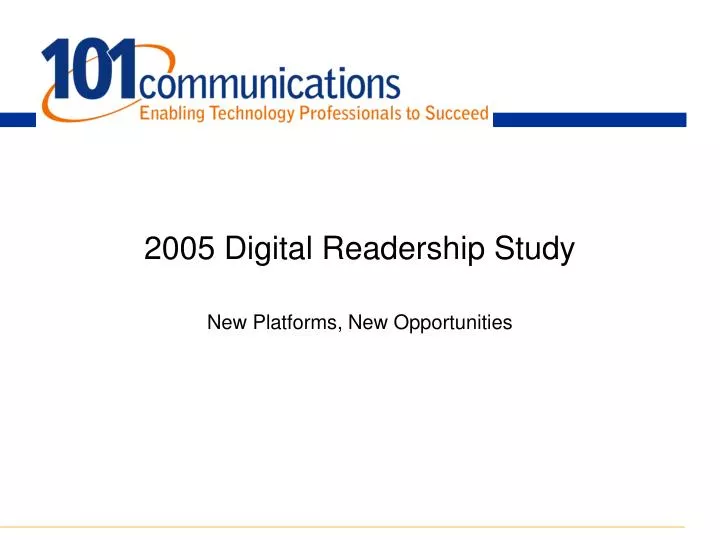 2005 digital readership study