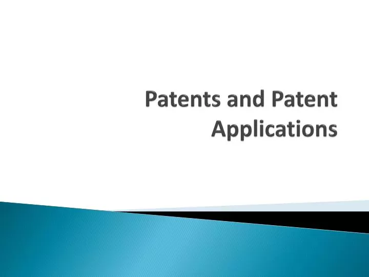 patents and patent applications