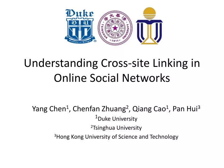 understanding cross site linking in online social networks
