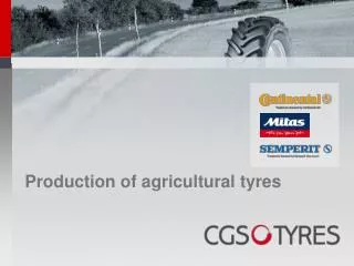Production of agricultural tyres