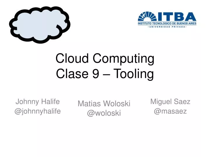 cloud computing clase 9 tooling