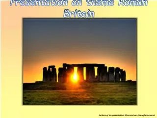 Presentation on theme Roman Britain