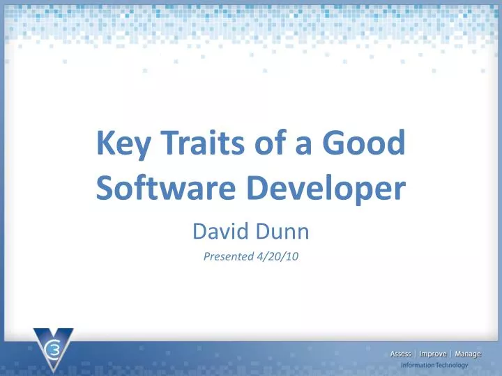 key traits of a good software developer