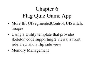 Chapter 6 Flag Quiz Game App
