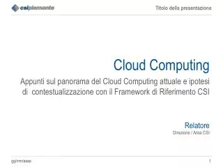 Cloud Computing