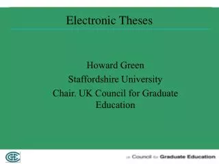 Electronic Theses